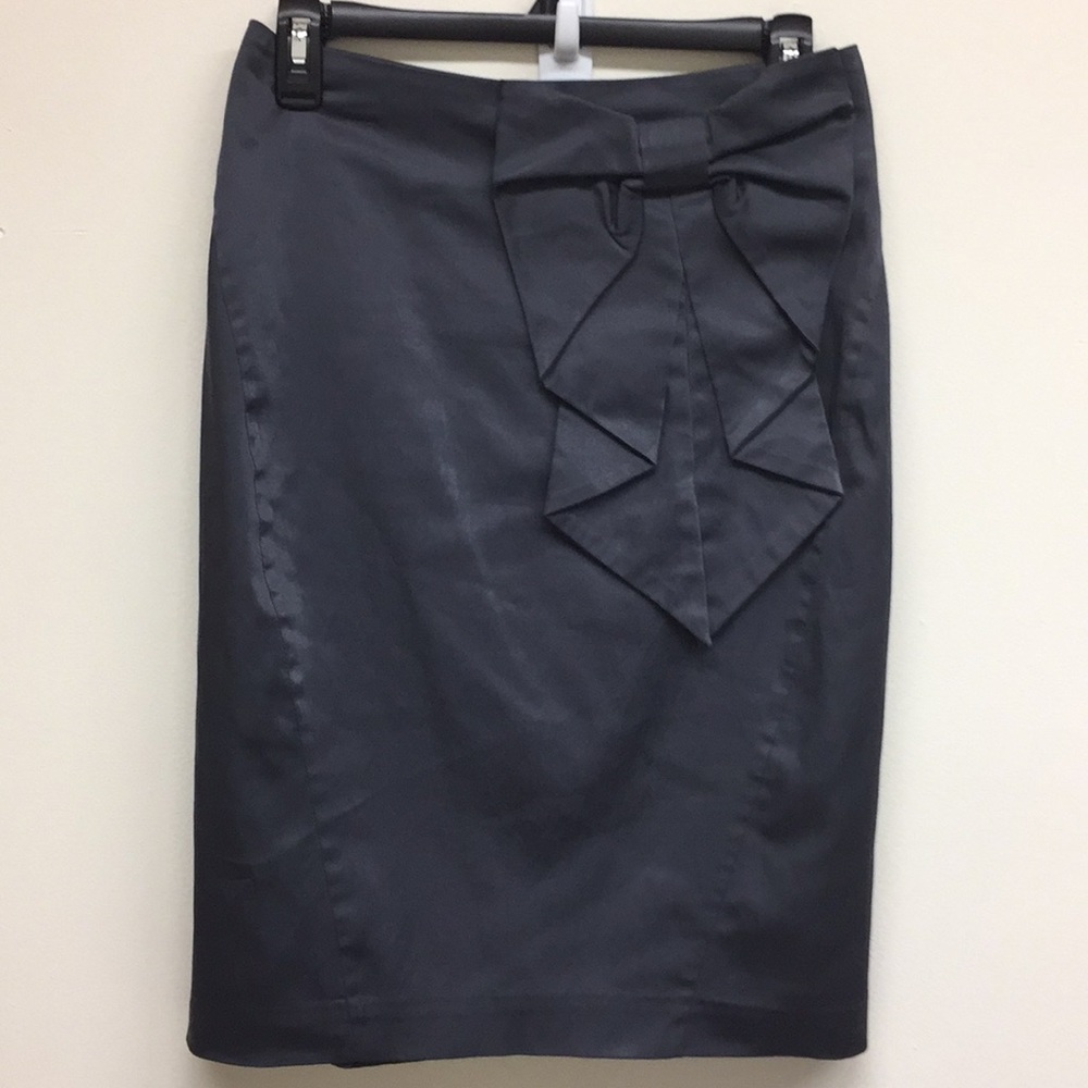 H&M silver bow skirt